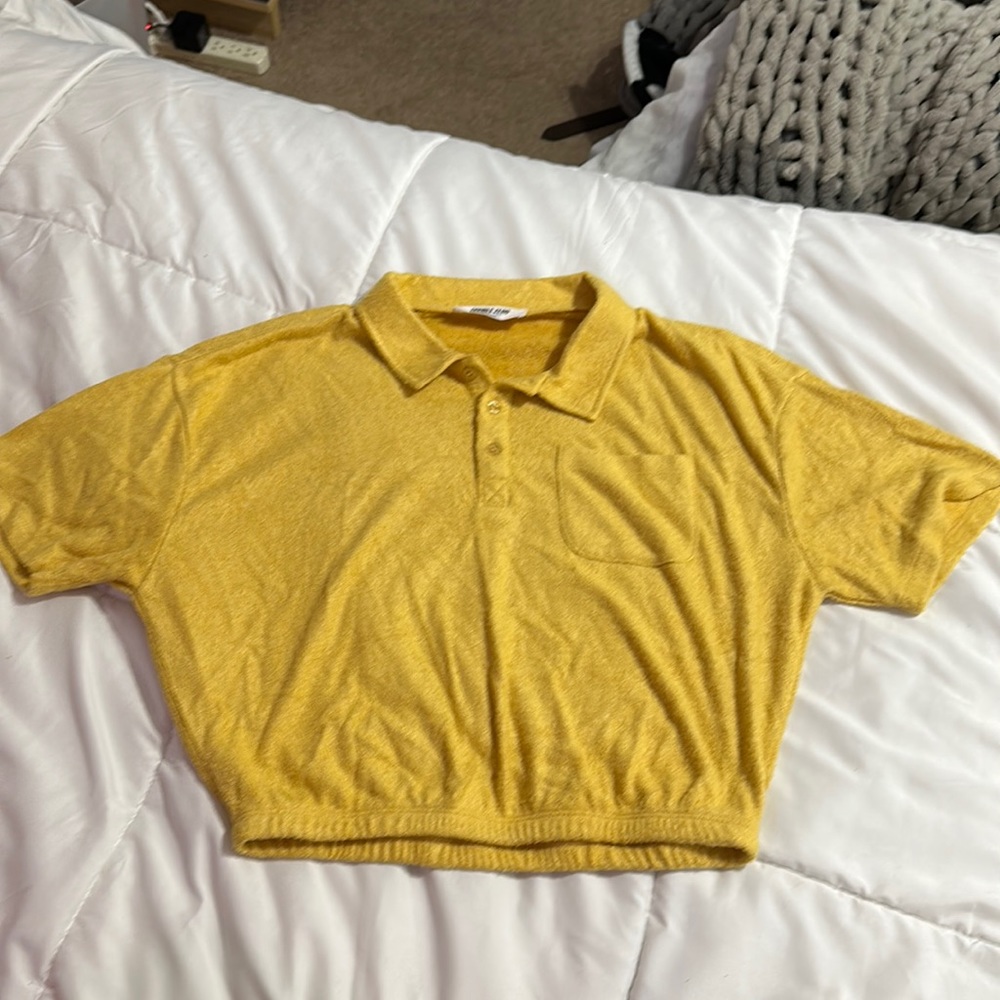 Yellow cropped top bought from a boutique!